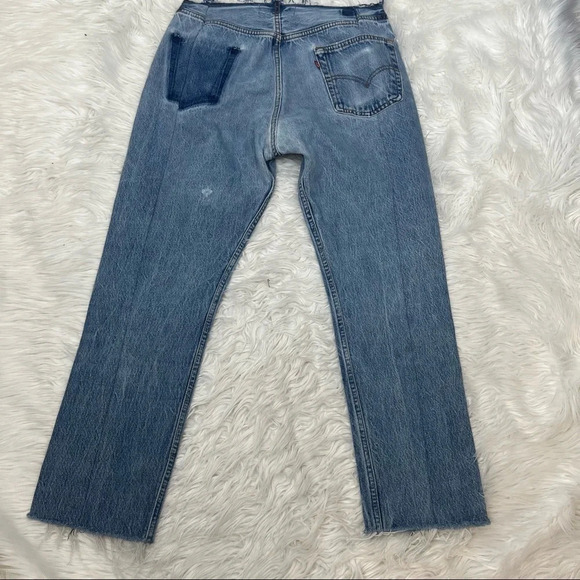 New EB Denim Vintage Levi’s 501 Bandless Jean Distress Light Wash NWT Women’s 29 - Picture 13 of 16